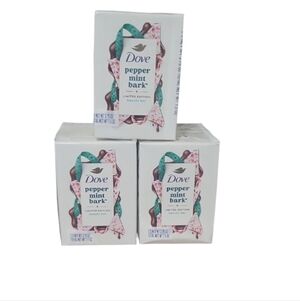 Dove Peppermint Bark Limited Edition Beauty Bar Set Of 3 - White